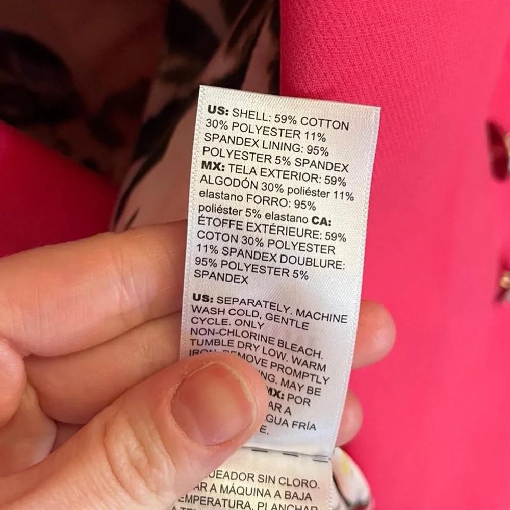 WHBM Double-Breasted Pink Blazer - Picture 6 of 7